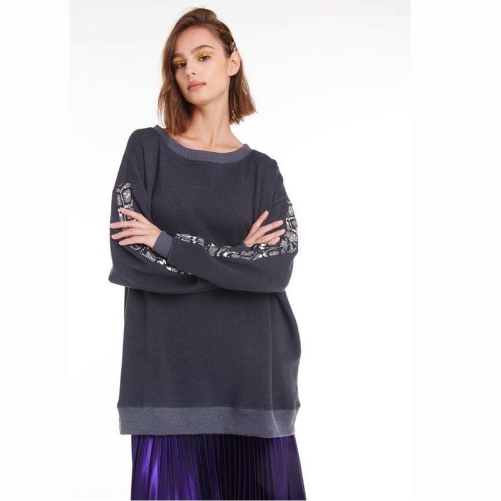 Wildfox Python Track Roadtrip Sweatshirt Size Lar… - image 1